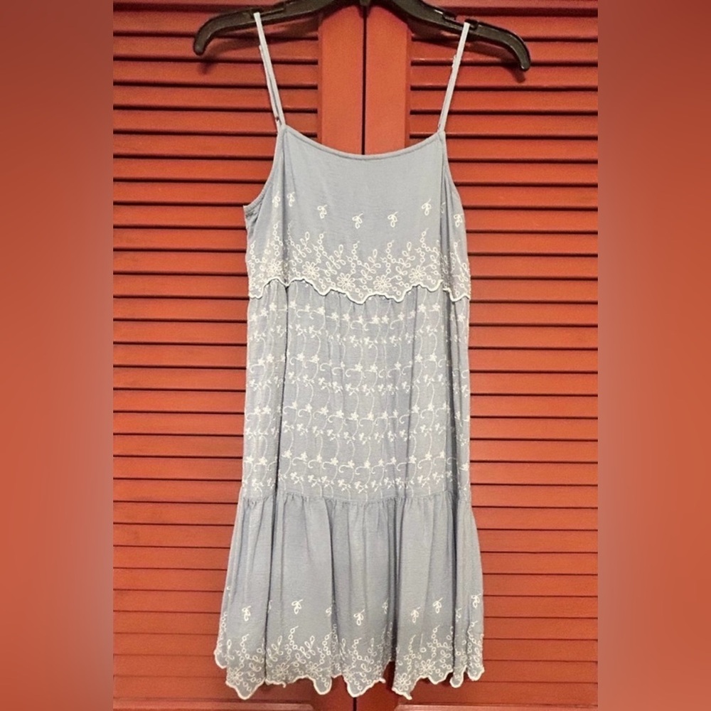 AEO Embroidered Tiered Babydoll Dress